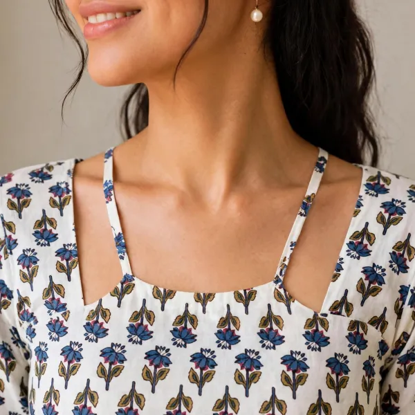 White_sleves_Short_Kurti_For_Women