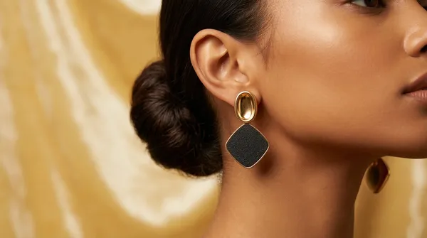 Gold_And_Black_Alloy_Noir_Geometric_Drop_Earrings_For_Women