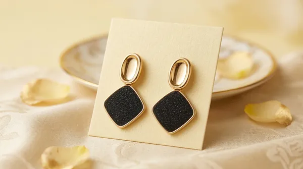 Gold_And_Black_Alloy_Noir_Geometric_Drop_Earrings_For_Women