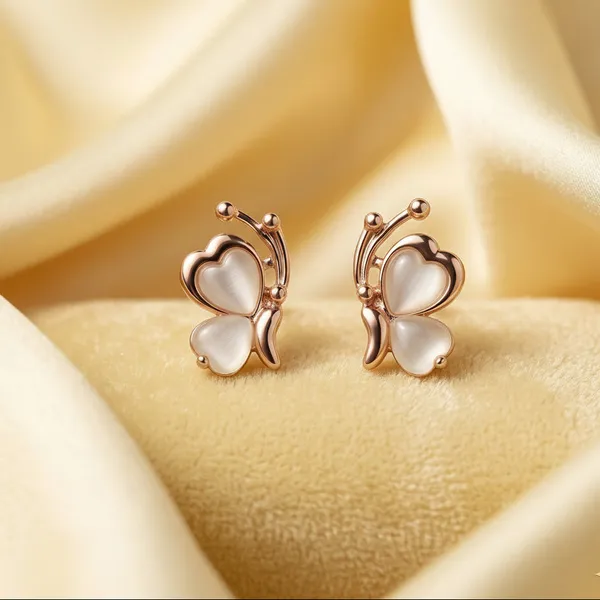 Rose_Gold_Alloy_Butterfly_Heart_Stud_Earrings_For_Women