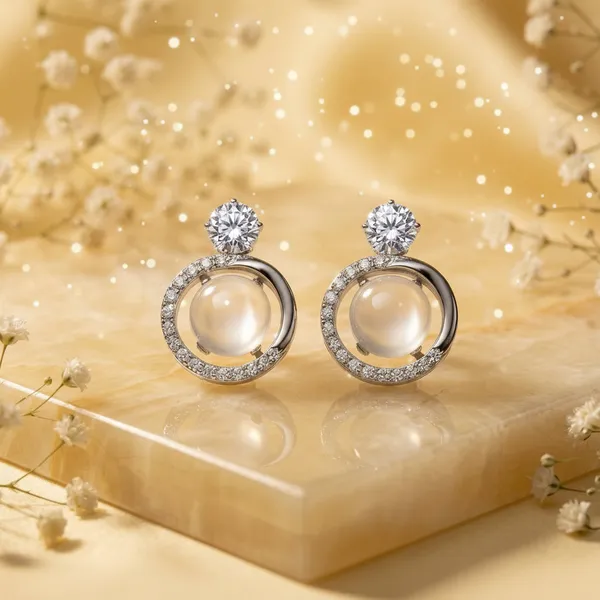 Silver_Alloy_Pearl_Halo_Drop_Earrings_For_Women