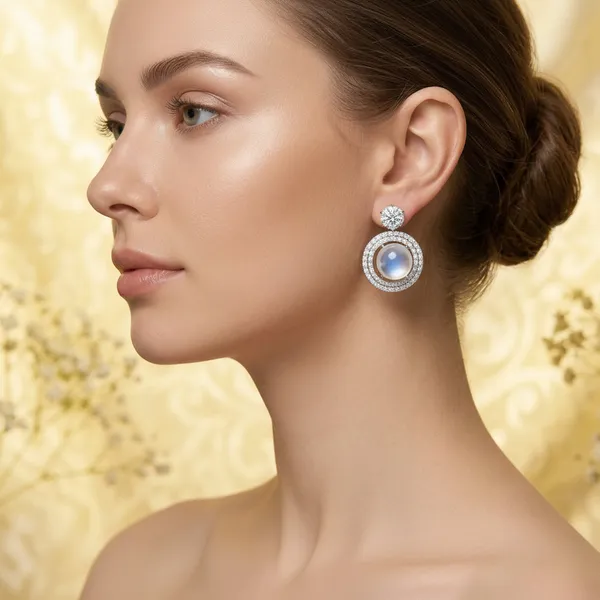 Silver_Alloy_Pearl_Halo_Drop_Earrings_For_Women