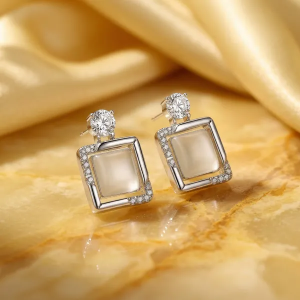 Silver_Alloy_Square_Halo_Crystal_Drop_Earrings_For_Women