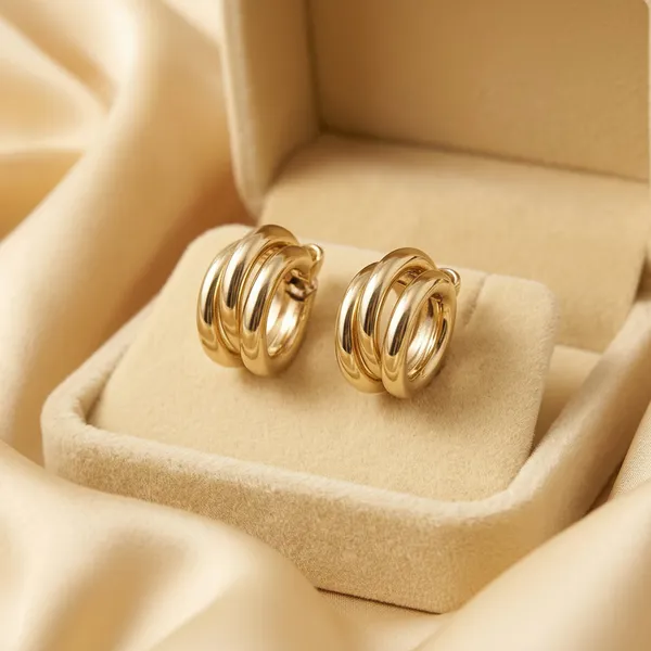 Gold_Alloy_Intertwine_Hoop_Earrings_For_Women
