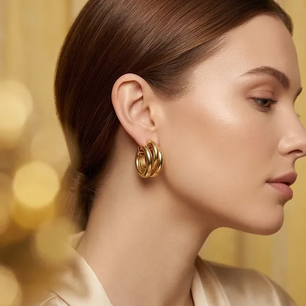 Gold_Alloy_Intertwine_Hoop_Earrings_For_Women