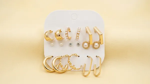 Gold_Alloy_6-Pair_Multi-Style_Earring_Combo_Set_For_Women