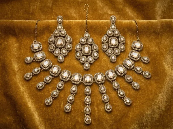 White_Alloy_Necklace_Set_For_Women