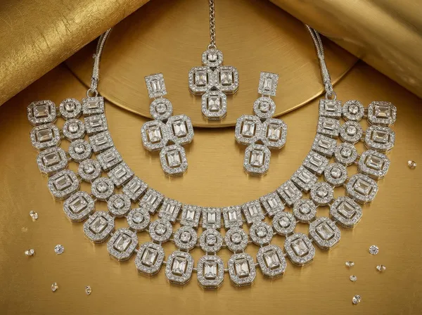 White_Alloy_Necklace_Set_For_Women