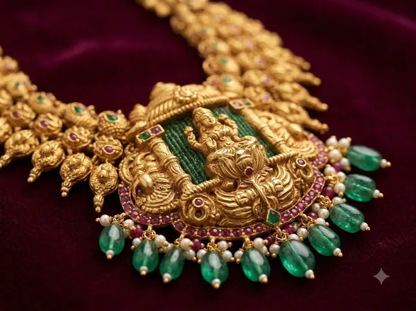 Premium_Antique_Lakshmi_Temple_Haram_Set