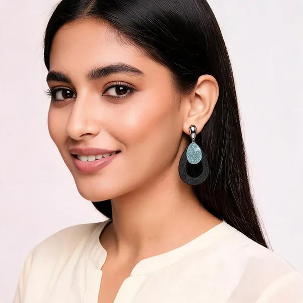 Black_Alloy_Statement_Halo_Stud_Earrings_For_Women