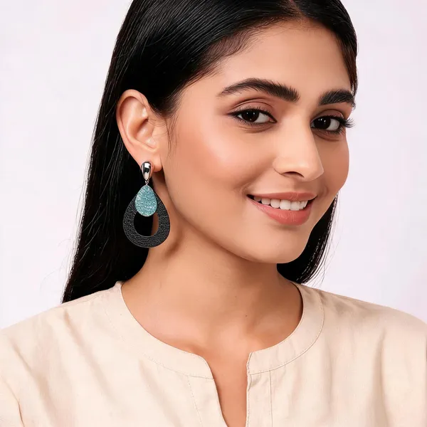 Black_Alloy_Statement_Halo_Stud_Earrings_For_Women
