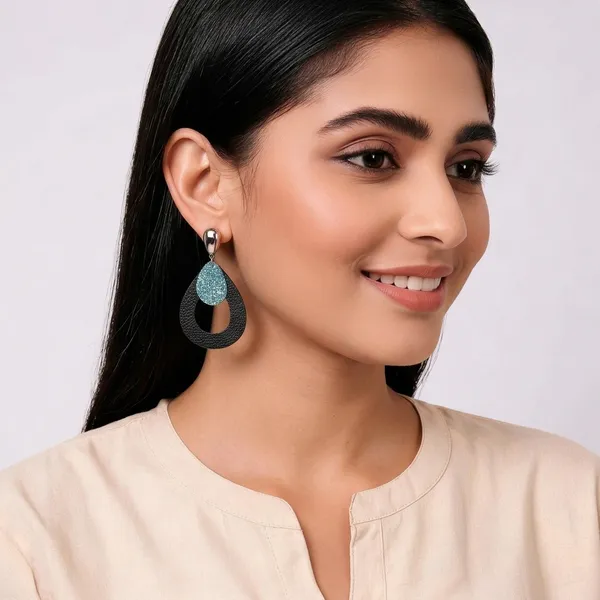 Black_Alloy_Statement_Halo_Stud_Earrings_For_Women