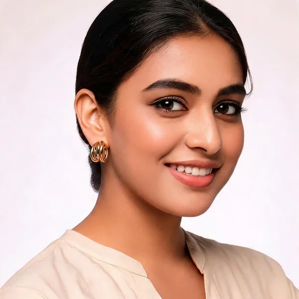 Gold_Alloy_Intertwine_Hoop_Earrings_For_Women