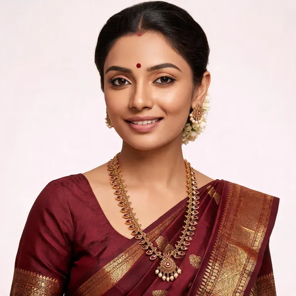 Gold_Alloy_Lakshmi_Temple_Ruby_Pearl_Necklace_Set_For_Women