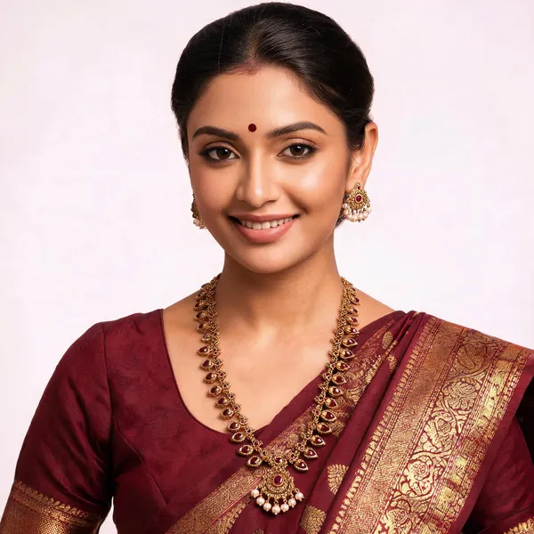 Gold_Alloy_Lakshmi_Temple_Ruby_Pearl_Necklace_Set_For_Women