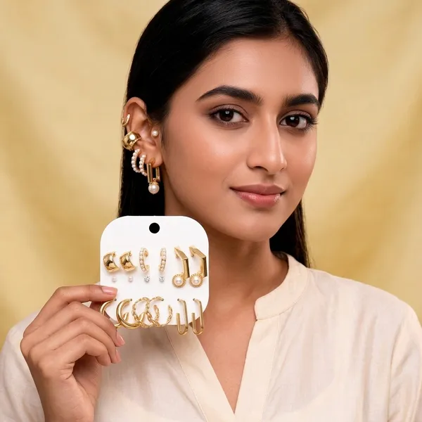 Gold_Alloy_6-Pair_Multi-Style_Earring_Combo_Set_For_Women