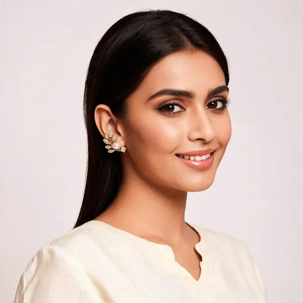 Gold_Alloy_Pearl_Leaf_Crystal_Drop_Earrings_For_Women