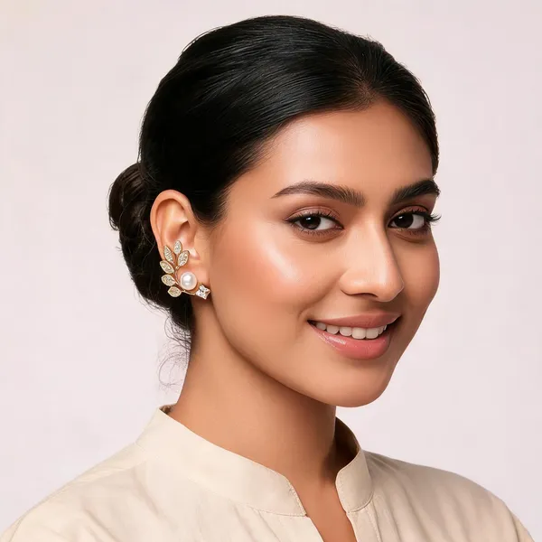 Gold_Alloy_Pearl_Leaf_Crystal_Drop_Earrings_For_Women