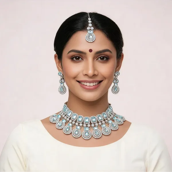 Aqua_Blue_Alloy_Crystal_Statement_Necklace_Set_For_Women
