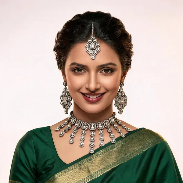 White_Alloy_Necklace_Set_For_Women