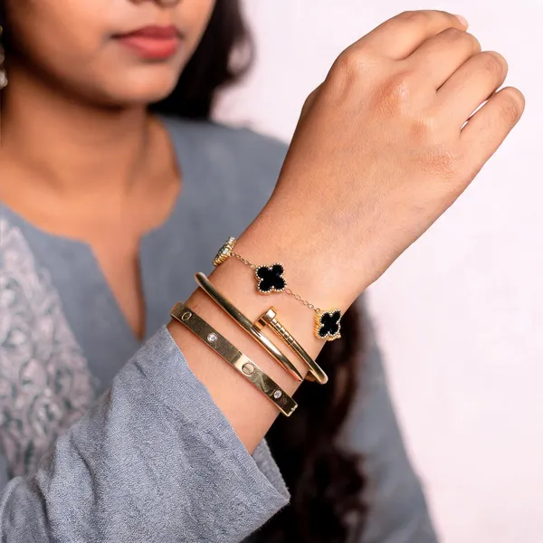 Gold_And_Black_Alloy_3-Piece_Bracelet_Stack_Set_For_Women