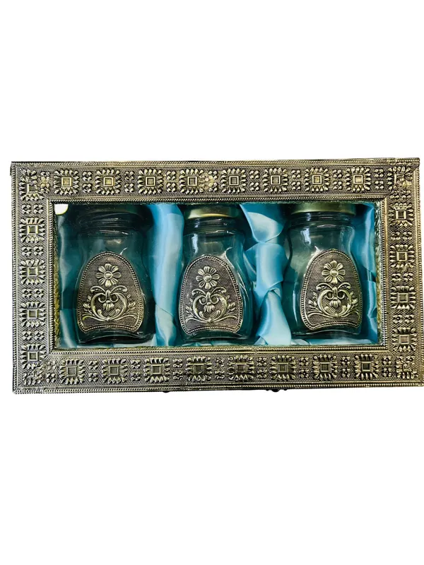 Glass_Ornate_Floral_Design_Storage_Jar_Set