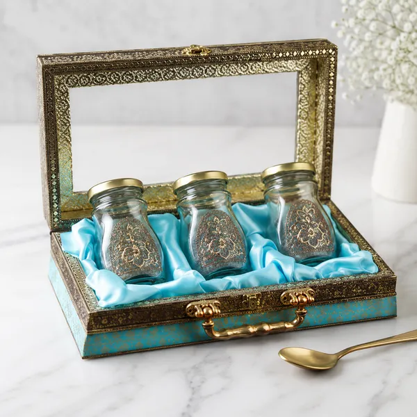 Glass_Ornate_Floral_Design_Storage_Jar_Set