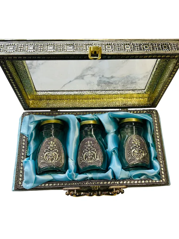 Glass_Ornate_Floral_Design_Storage_Jar_Set