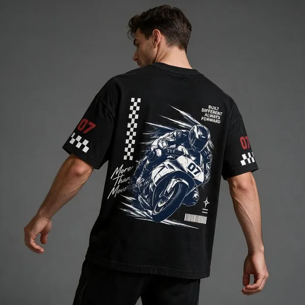 Black_Terry_Cotton_Graphic_Print_Crew_Neck_T-Shirt_For_Unisex