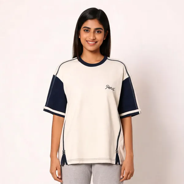 Off_White_Terry_Colorblock_Crew_Neck_T-Shirt_For_Unisex