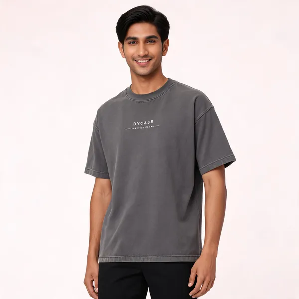 Grey_Terry_Cotton_Graphic_Print_T-Shirt_For_Unisex