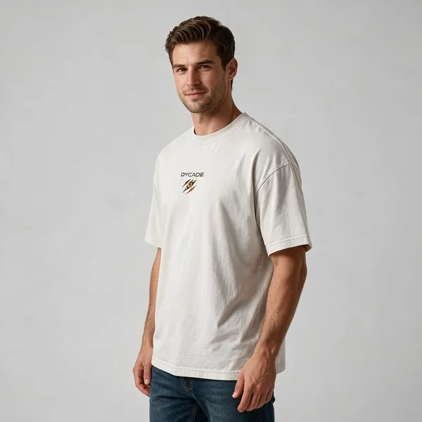 White_Terry_Cotton_Graphic_Print_Regular_Fit_T-Shirt_For_Unisex