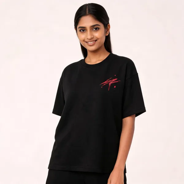 Black_Terry_Cotton_Graphic_Print_T-Shirt_For_Unisex