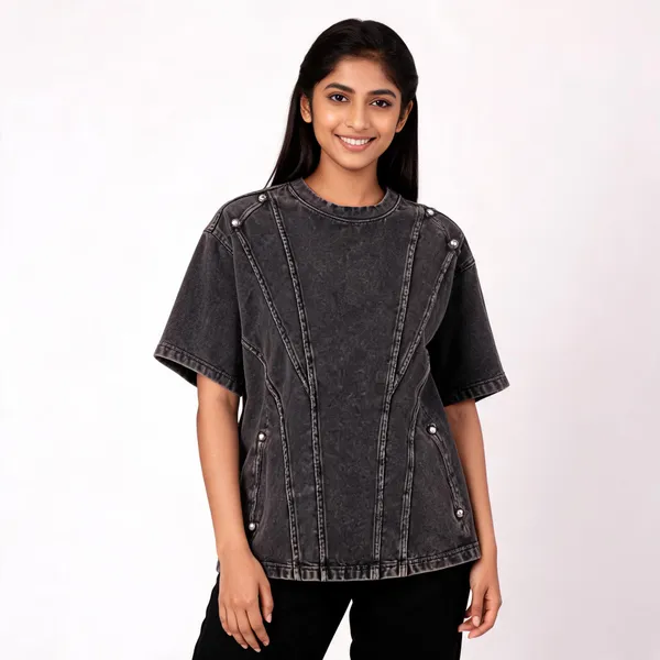 Black_Acid_Wash_Terry_Oversized_T-Shirt_For_Unisex