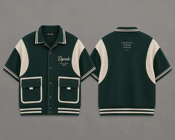 Dark_Green_Contrast_Trim_Casual_Shirt_for_Men