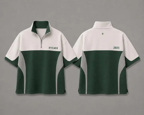 Green_Colorblock_Half_Zip_Polo_T-Shirt_for_Men
