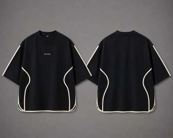 Black_Contrast_Piping_Relaxed_Fit_T-Shirt_for_Unisex