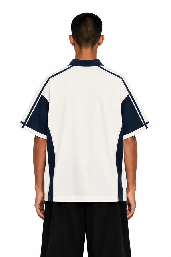 White_Cotton_Graphic_Polo_T-Shirt_For_Unisex