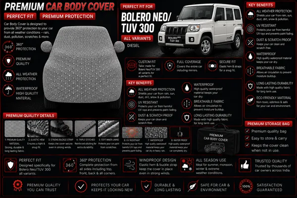 Silver_Waterproof_Car_Body_Cover_For_Bolero_Neo_And_TUV_300