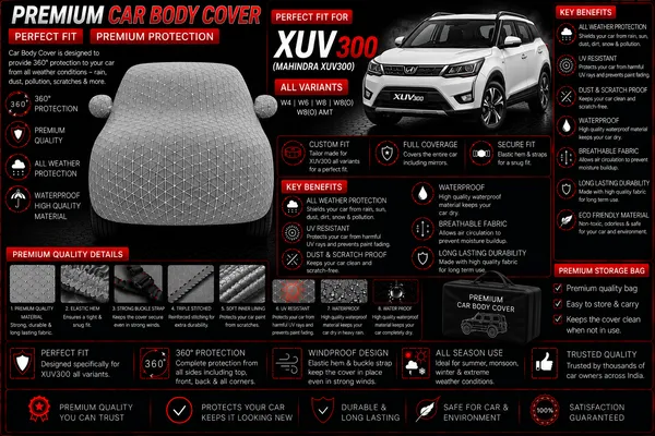 Silver_Waterproof_Car_Body_Cover_For_Mahindra_XUV300