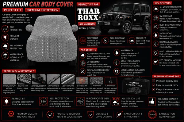 Silver_Waterproof_Car_Body_Cover_for_Thar_Roxx