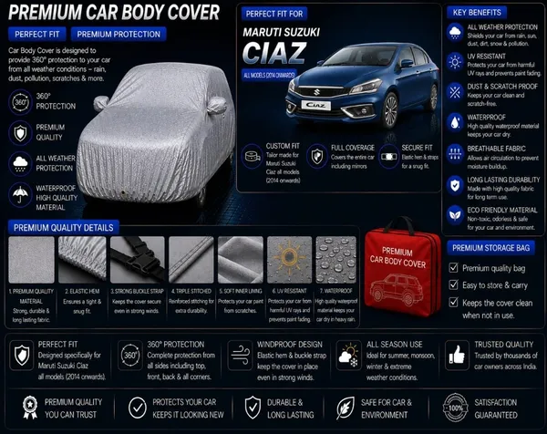 Silver_Waterproof_Car_Body_Cover_For_Maruti_Suzuki_Ciaz