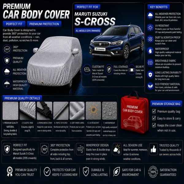 Silver_Waterproof_Car_Body_Cover_for_Maruti_Suzuki_S-Cross