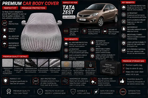 Silver_Waterproof_Car_Body_Cover_For_Tata_Zest
