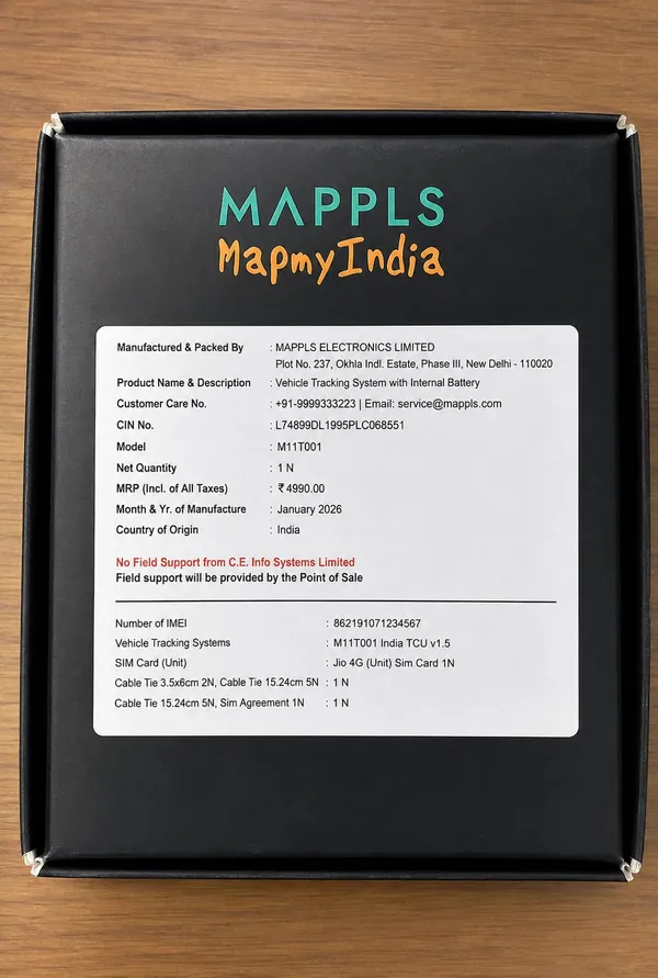 Mappls_LX_15_Vehicle_GPS_Tracking_Device