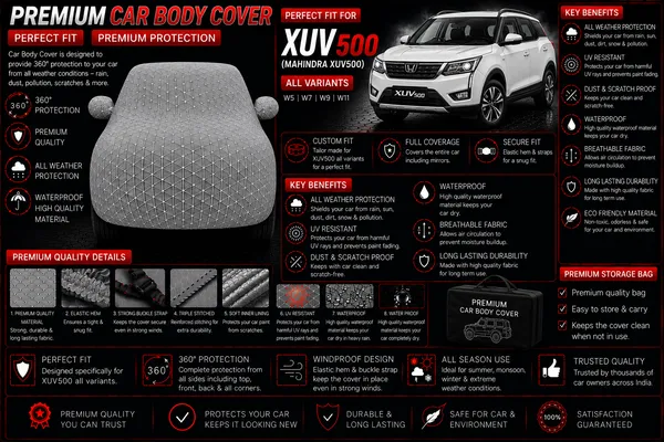 Silver_Waterproof_Car_Body_Cover_For_Mahindra_XUV500