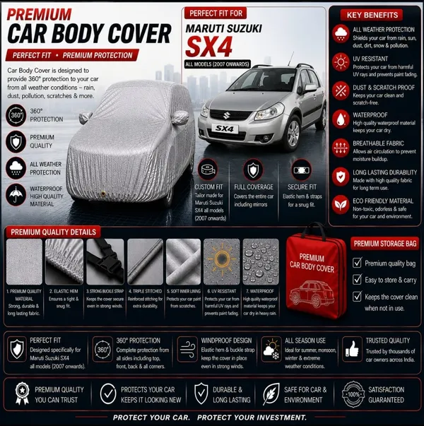 Silver_Fabric_Waterproof_Car_Body_Cover_For_Maruti_Suzuki_SX4