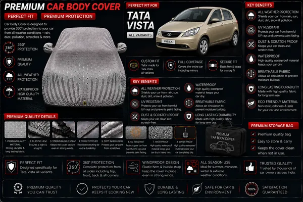 Silver_Waterproof_Car_Body_Cover_For_Tata_Vista