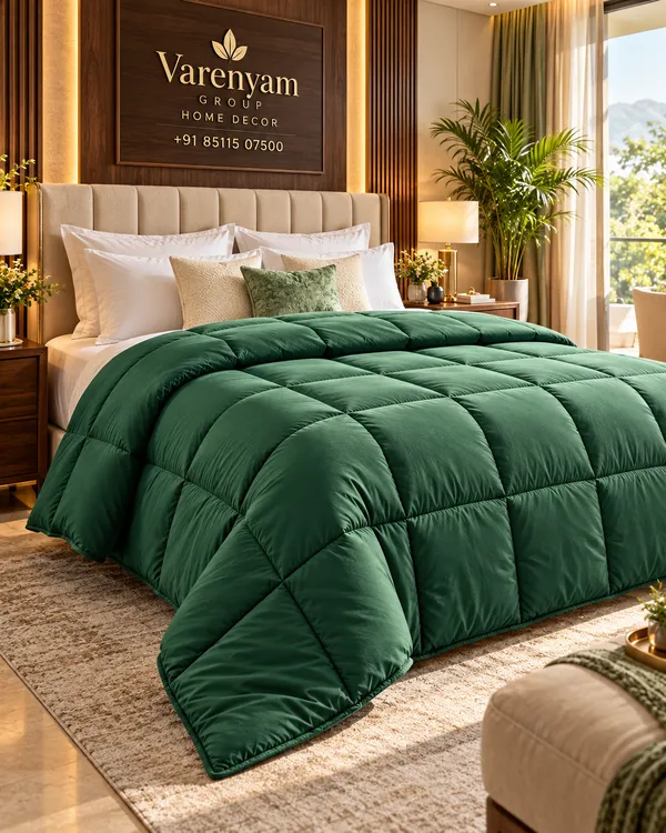 Microfibre_Green_Comforter_Double_Bed