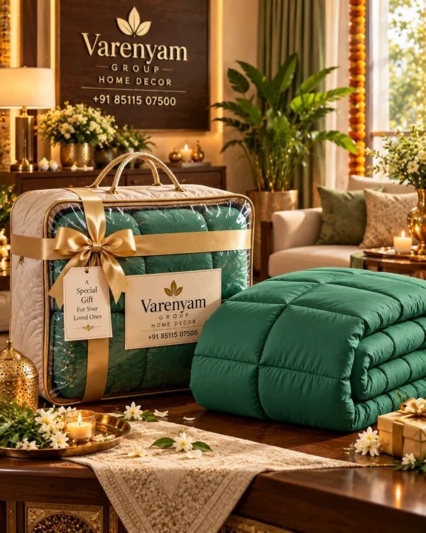 Microfibre_Green_Comforter_Double_Bed